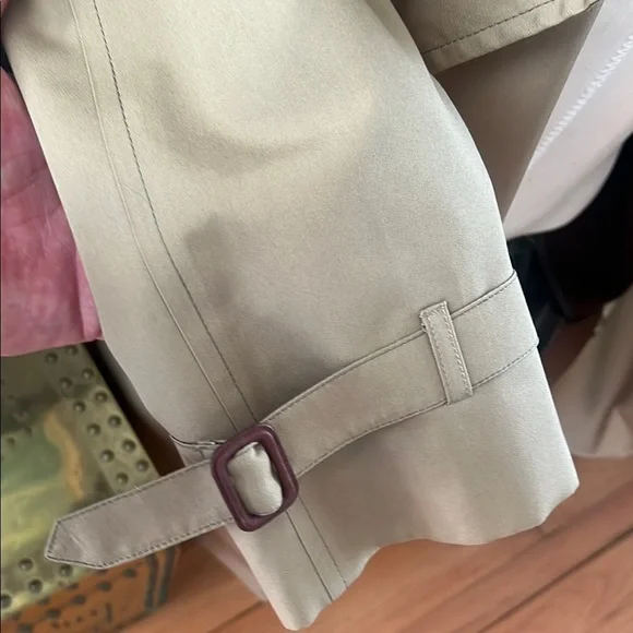 VINTAGE LONDON FOG CLASSIC TRENCH RAINCOAT WITH PILE LINER KHAKI 40 Short - Picture 6 of 8